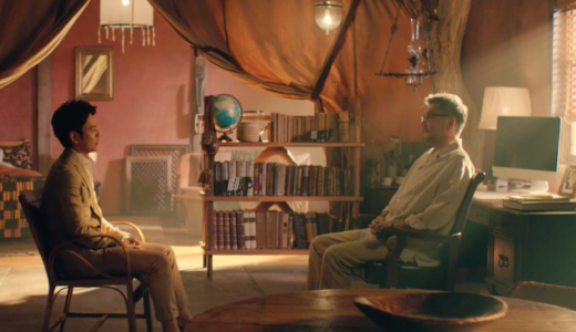 サッポロ生ビール『黒ラベル』CM椅子に座り語り合う２人の男性俳優は誰？